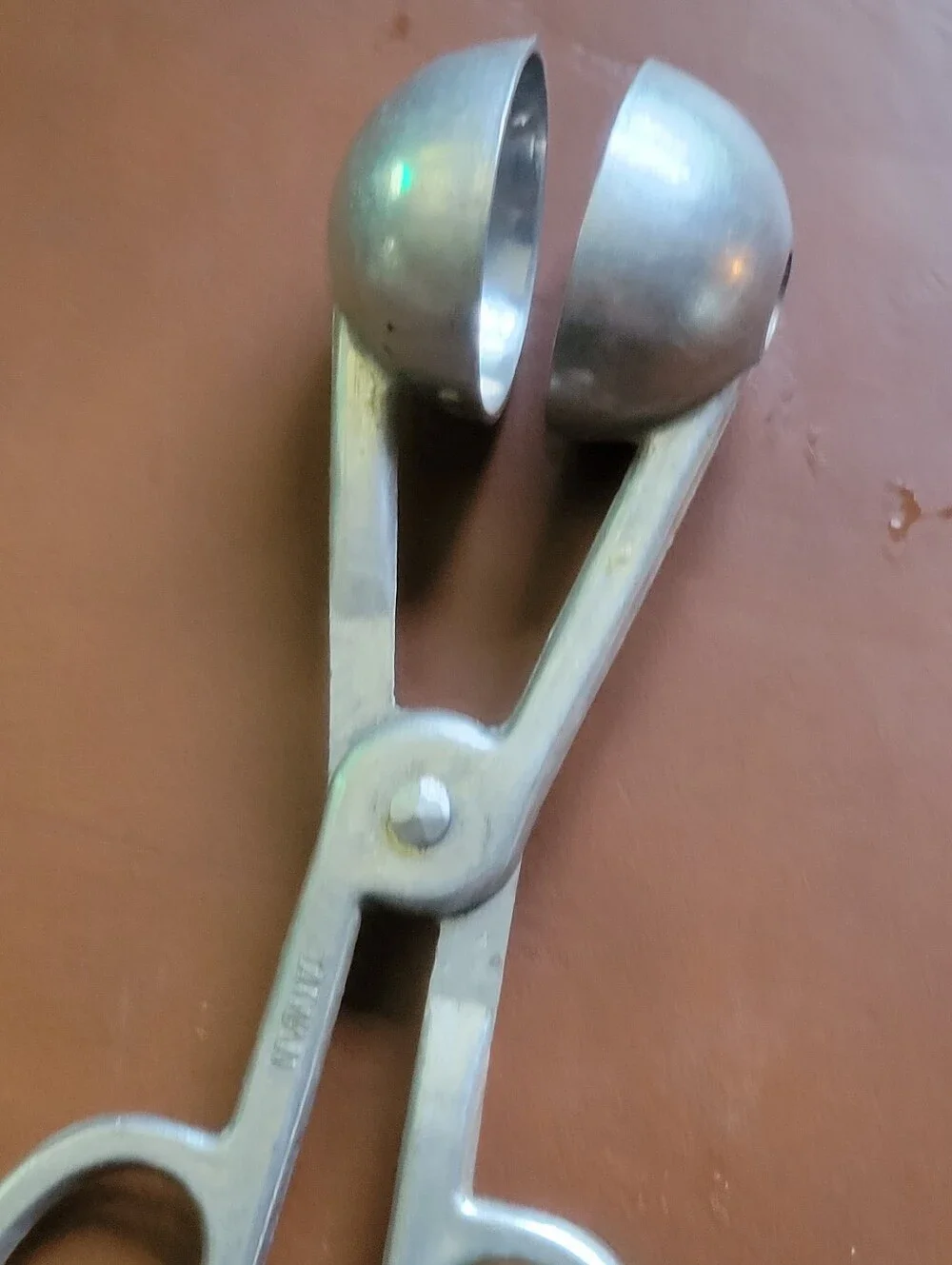 2 Vintage Cast Aluminum Meatball Maker Kitchen Utensil Tool Taiwan/Japan